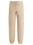 120 Lino Straight-leg Drawstring-waist Linen Trousers