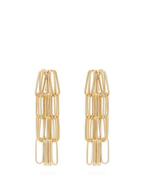 Matchesfashion.com Rosantica By Michela Panero - Muse Tiered Chain Drop Earrings - Womens - Gold