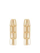 Matchesfashion.com Rosantica By Michela Panero - Muse Tiered Chain Drop Earrings - Womens - Gold