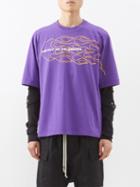 Youths In Balaclava - Kaido Cotton-jersey T-shirt - Mens - Purple