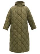 Matchesfashion.com Stand Studio - Sue Diamond-quilted Padded Parka - Womens - Khaki