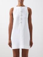 Lisa Marie Fernandez - Honeycomb Cotton-pique Button-front Mini Dress - Womens - White