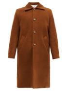 Matchesfashion.com Sfr - Ian Single-breasted Wool-blend Fleece Coat - Mens - Brown