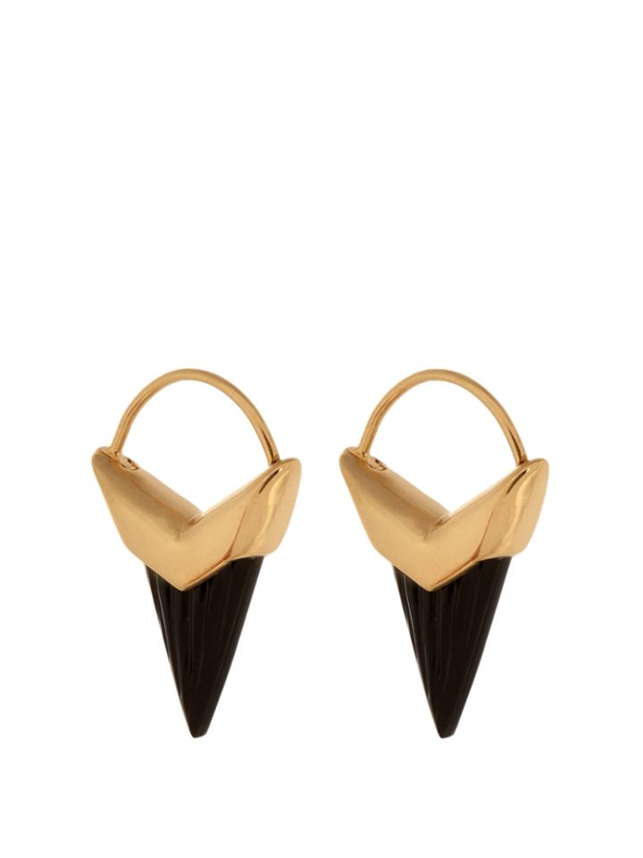 Theodora Warre Onyx And Gold-plated Earrings