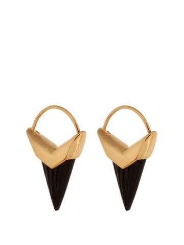 Theodora Warre Onyx And Gold-plated Earrings