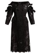 Simone Rocha Double-breasted Corded-lace Coat