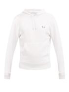 Matchesfashion.com Maison Kitsun - Tricolour-fox Hooded Cotton Sweatshirt - Mens - White