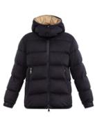 Moncler - Holostee Quilted Velvet Down Jacket - Womens - Navy