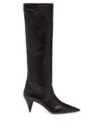 Matchesfashion.com Miu Miu - Knee High Leather Boots - Womens - Black