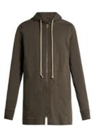 Rick Owens Hooded Zip-through Cotton Sweatshirt