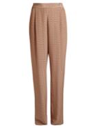 Stella Mccartney Cicely Geometric-print Wide-leg Crepe Trousers