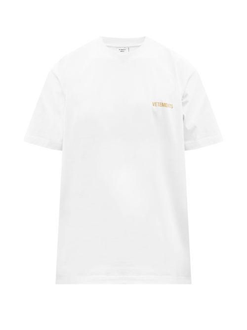 Vetements - Logo-print Cotton-jersey T-shirt - Mens - White