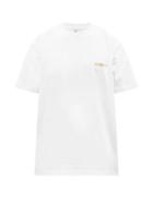 Vetements - Logo-print Cotton-jersey T-shirt - Mens - White
