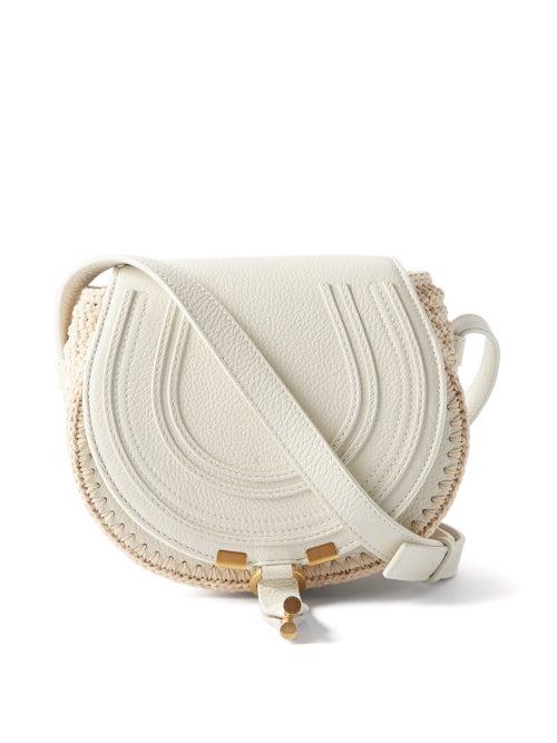 Chlo - Marcie Mini Leather And Macram Cross-body Bag - Womens - White
