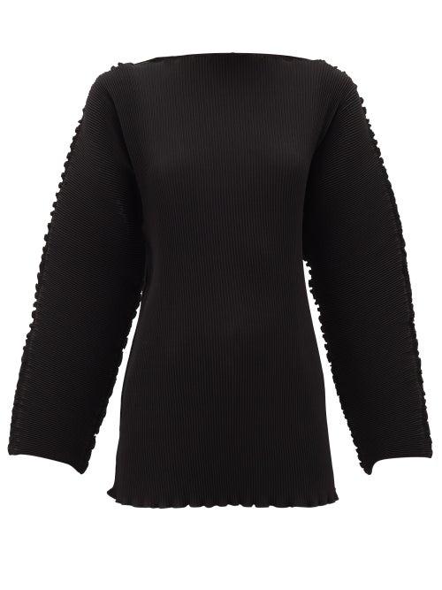 Matchesfashion.com Totme - Azores Pleated Top - Womens - Black