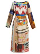 Matchesfashion.com Rianna + Nina - Vintage Patchwork Silk Midi Dress - Womens - Multi