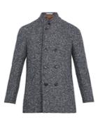 Brunello Cucinelli Herringbone Tweed Wool And Cashmere Coat