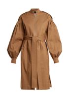 Osman August Puff-sleeve Cotton-blend Trench Coat