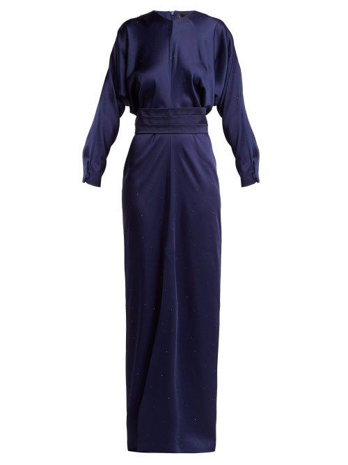 Matchesfashion.com Max Mara - Pagode Gown - Womens - Dark Blue
