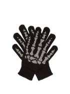 Matchesfashion.com Saint Laurent - Cashmere Skeleton Gloves - Womens - Black
