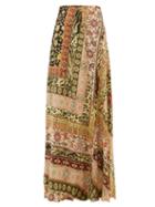 Matchesfashion.com Etro - Derbyshire Leopard Print Maxi Skirt - Womens - Pink Multi
