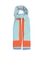 Matchesfashion.com Givenchy - Island-print Cashmere-blend Muslin Scarf - Womens - Blue Multi