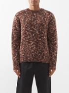 Auralee - Mlange-knit Wool Sweater - Mens - Brown Multi