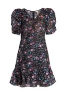 Rebecca Taylor Ruby Floral-print Silk-blend Fil Coup Dress