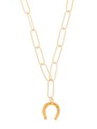 Matchesfashion.com Alighieri - The Captured Horseshoe 24kt Gold Plated Necklace - Womens - Gold