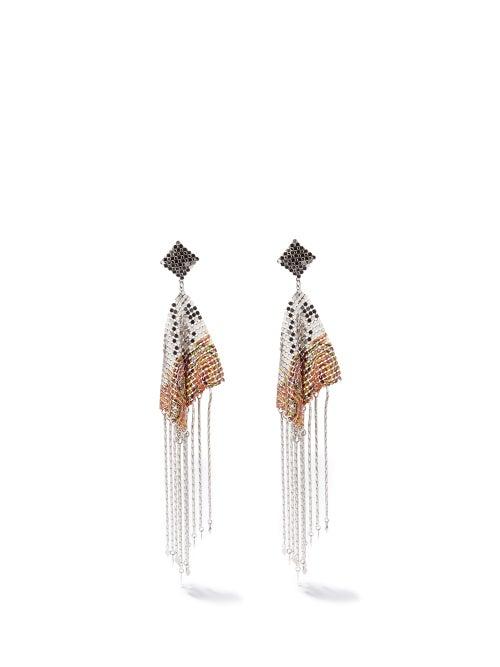 Etro - Paisley-print Chainmail Drop Earrings - Womens - Multi