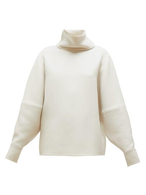 Matchesfashion.com The Row - Seiler Funnel Neck Cashmere Blend Sweater - Womens - Beige