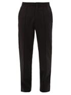 Matchesfashion.com Y-3 - Drawstring Wool-blend Trousers - Mens - Black