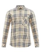 Mens Rtw Burberry - Causey Vintage-check Cotton Shirt - Mens - Beige