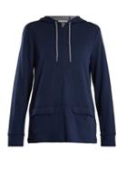 Matchesfashion.com Falke - Half Zip Jersey Hooded Sweatshirt - Womens - Navy