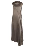 Raey Stitch-front Satin Maxi Dress