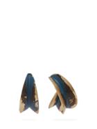 Matchesfashion.com Albus Lumen - Painted Mismatched Hoop Earrings - Womens - Blue