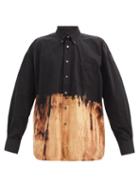 Matchesfashion.com Our Legacy - Borrowed Tie-dye Cotton-poplin Shirt - Mens - Black