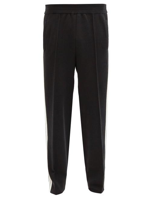 Matchesfashion.com Palm Angels - Side-stripe Cashmere-blend Track Pants - Mens - Black