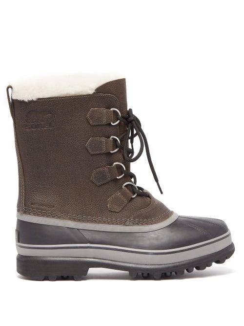 Matchesfashion.com Sorel - Caribou Leather Snow Boots - Mens - Black