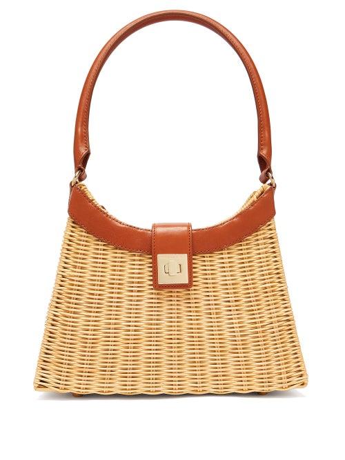 Matchesfashion.com Sparrows Weave - The City Wicker And Leather Bag - Womens - Tan Multi