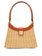 Matchesfashion.com Sparrows Weave - The City Wicker And Leather Bag - Womens - Tan Multi