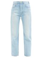 Matchesfashion.com Tu Es Mon Trsor - Emerald High-rise Straight-leg Jeans - Womens - Light Denim