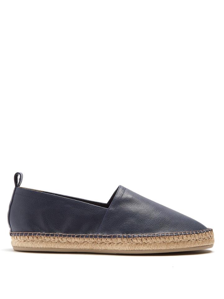 Brunello Cucinelli Contrast-stitch Leather Espadrilles
