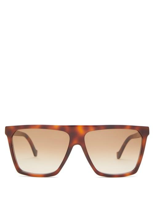 Ladies Accessories Loewe - D-frame Tortoiseshell-acetate Sunglasses - Womens - Tortoiseshell