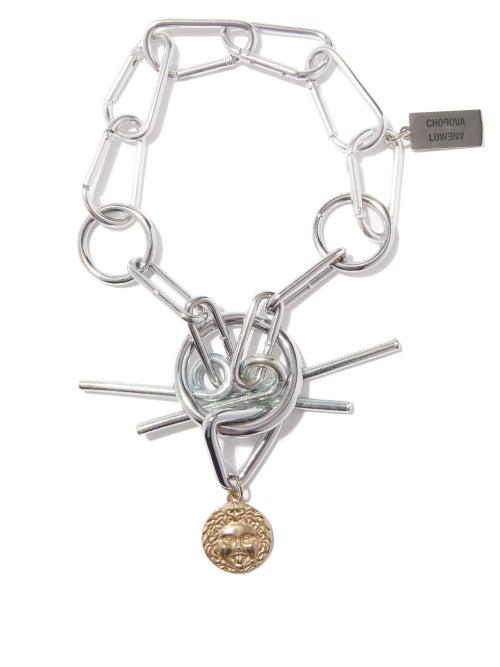 Chopova Lowena - Upcycled Carabiner Pendant Necklace - Womens - Silver Gold