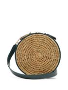 Matchesfashion.com Khokho - Sindi Leather Trimmed Basket Bag - Womens - Dark Green Multi