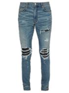 Amiri Mx1 Leather-patch Slim-leg Jeans