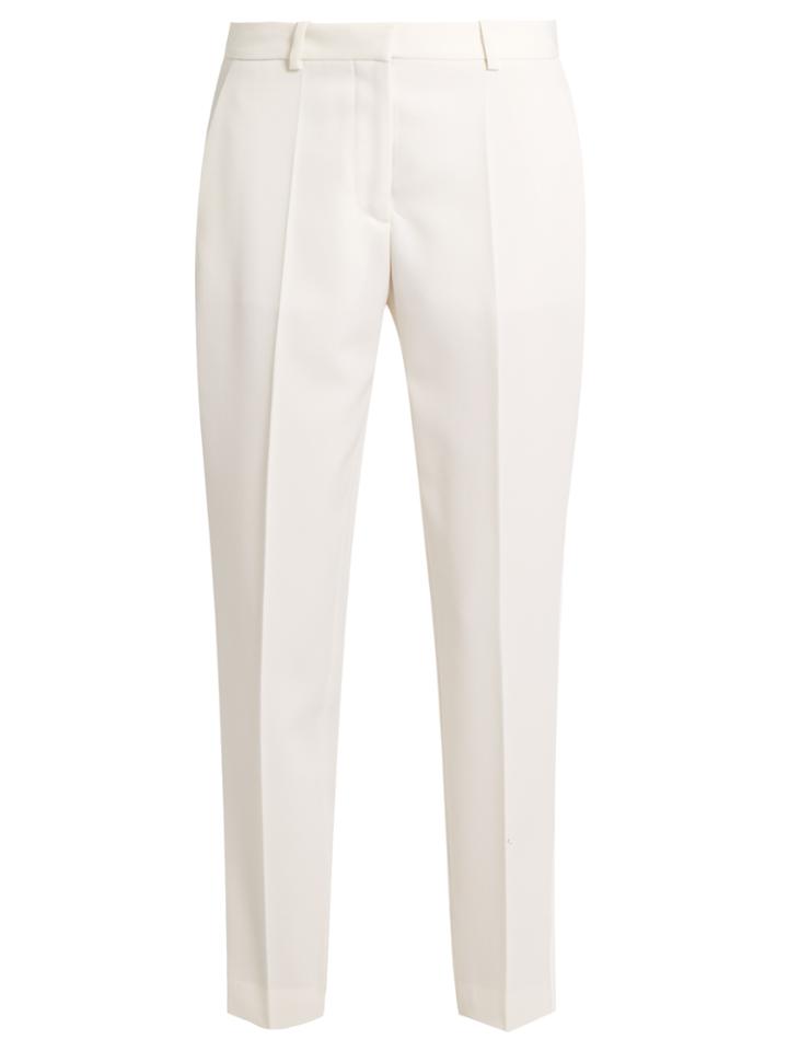 Stella Mccartney Mid-rise Wool Cropped Tuxedo Trousers