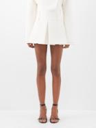 Maximilian Davis - Madeline Inverted-pleat Crepe Mini Skirt - Womens - Ivory