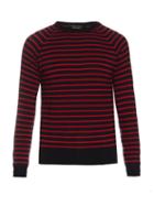Marc Jacobs Stevie Crew-neck Striped Wool Sweater